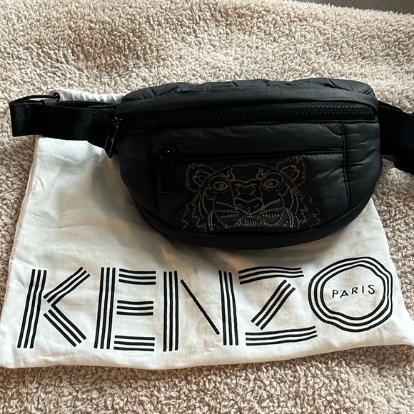 KENZO - Black Nylon Mini Bum Bag - Picture 1 of 5